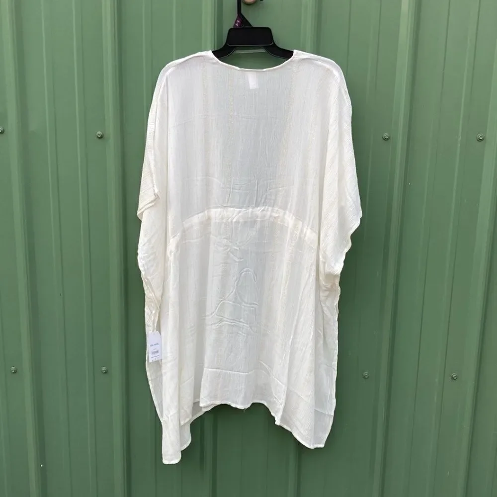 Tie Front Layering Kimono Cardigan Coverup Size 2X/3X
